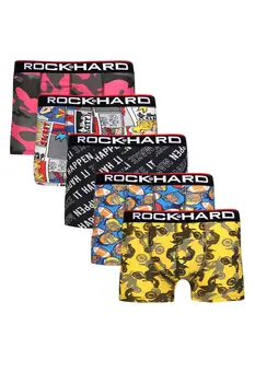 

5 PCS Men Boxer Shorts Set Underwear Cartoon Colorful Soft Elastic Cotton Floral Printed Funny Boxer Novelty Gentlemen S M L XL