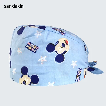 

Pharmacy Scrub surgery Cap Nurse Doctor Surgical Unisex Hospital Adjustable Medical Caps Scrub Lab Clinic Dental Operation Hat 9