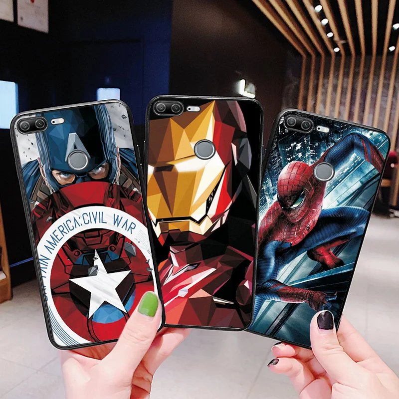 Для huawei Honor 9 lite чехол для Honor 10 lite 8lite чехол для huawei Honor 10 20 10i 20i Человек-паук Мстители черный чехол ТПУ