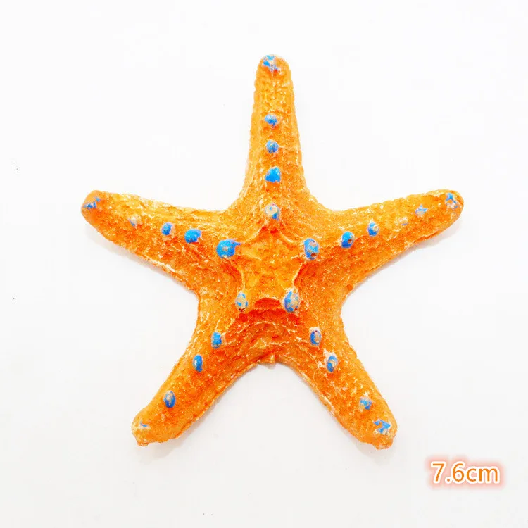 1 шт. 8 см/9 см Моделирование Морская звезда природные морские звезды аквариум орнамент DIY украшения аквариума - Цвет: Orange (b)