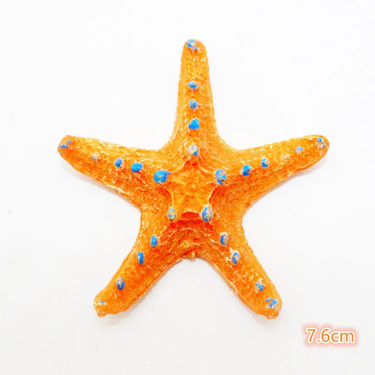 Orange (b) 1 шт. 8 см/9 см Моделирование Морская звезда природные морские звезды аквариум орнамент DIY украшения аквариума - Цвет: Orange (b)