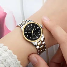 Moda feminina luxo strass aço inoxidável quartzo relógios senhoras relógio de negócios japonês movimento quartzo relogio feminino