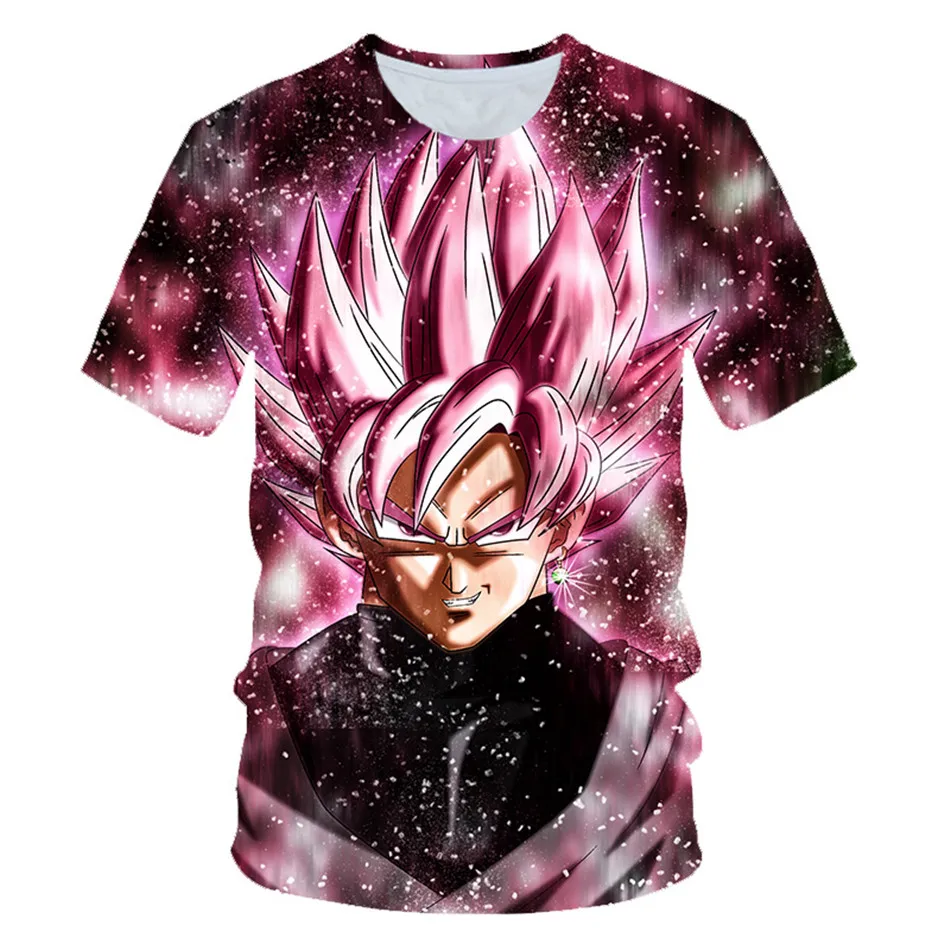 Детская футболка с 3D принтом «Dragon Ball Z Goku Black Vegeta» летняя футболка с японским аниме года повседневные футболки для мальчиков и девочек, топы
