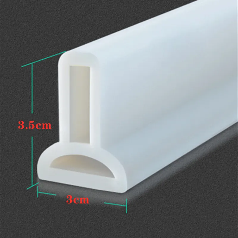 3M Silicone Bathroom Water Stopper Blocker Shower Dam Dry And Wet Separation Flood Barrier Non-slip Door Bottom Sealing Strip