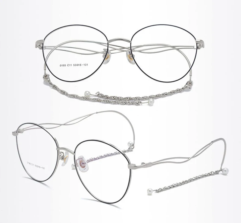Aissuarvey Alloy Full Rim Round Cat Eye Frame Eyeglasses 0195