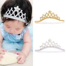 Горячая Корона День рождения повязка на голову для девочек детские украшения для волос одежда с новорожденным украшение для волос Тиара \ повязка на голову
