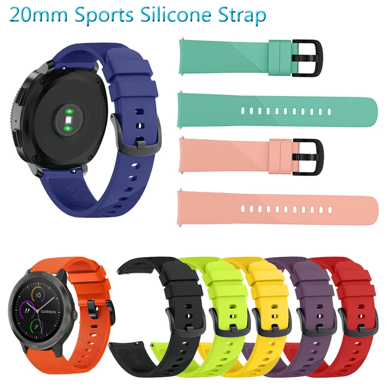 

Ремешок для часов 20 мм, для Garmin Vivoactive 3 Music element / Active 5 / 645 245 55/CAME Sq 2