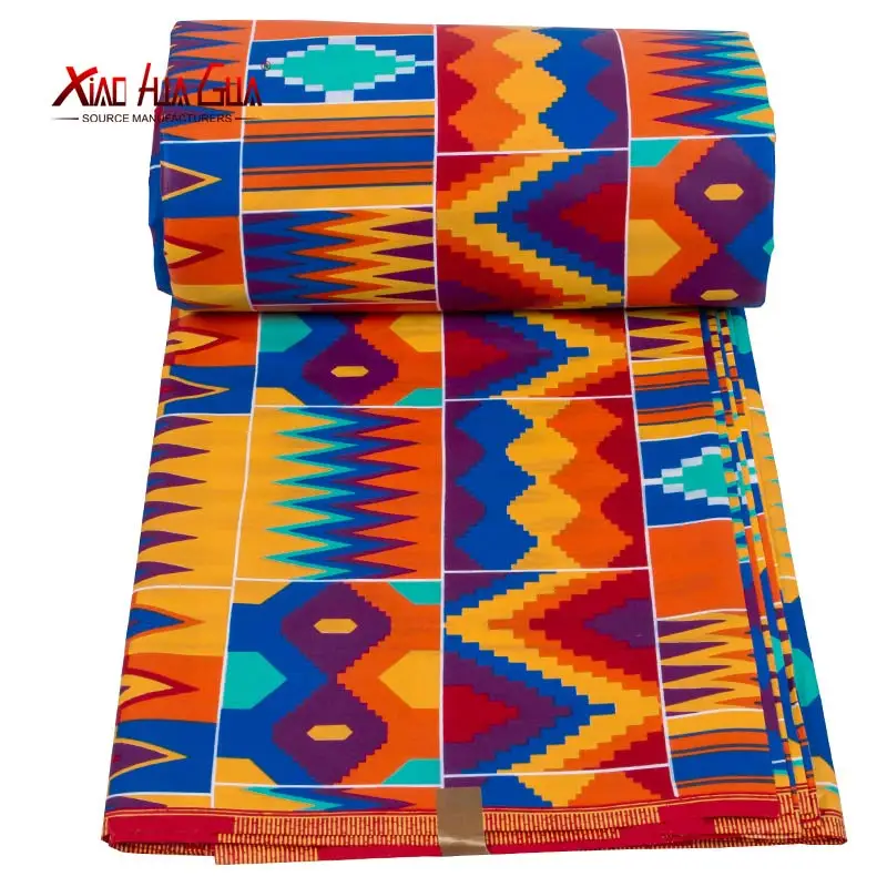 African Cotton Waxed Ankara New Floret Kent Batik Traditional Primitive Wax High Quality Party Dress 24Fs1402
