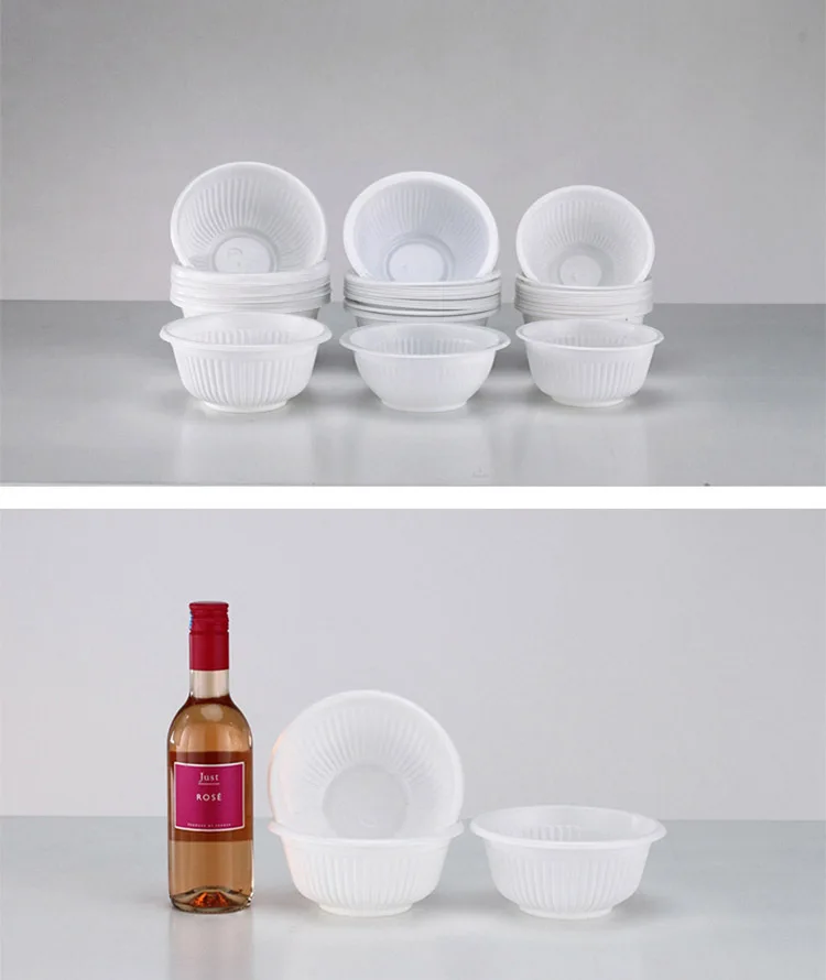 Производители поставляют сотон утилизация пластиковая чаша круг упаковка чаша Отель Ресторан вынос миска для перекуса чаша 76007