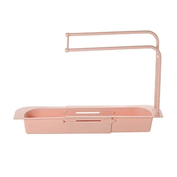 

Drainer Storage Rack Easy Clean Sponge Soap Telescopic Sink Holder Solid Home Kitchen Household PP Large Capacity Drain Basket