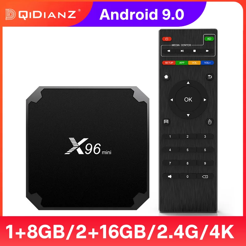ТВ-приставка X96 mini Android 9 0 смарт-приставка четырехъядерный Amlogic S905W 2 4 ГГц Wi-Fi