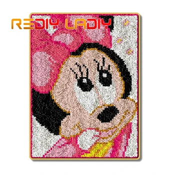 

Latch Hook Rug Cartoon Minnie Crocheting Carpet Rug 100% Acrylic Yarn Sofa Cushion Mat Crochet Art DIY Carpet Rug Hobby & Crafts