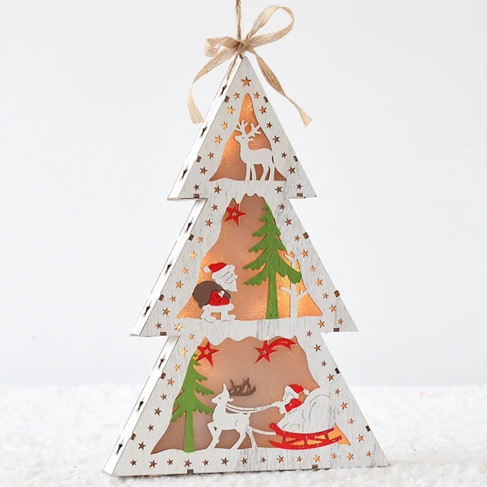 Рождественская елка светодиодный светильник украшение светильник в форме дерева Прекрасный световой Санта Снеговик Олень домашние вечерние Новогодний Декор подарок - Цвет: 6