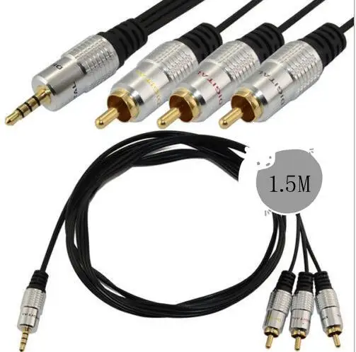 51 5 м 3 мм кольца штекер для x RCA Phono Jack Aux Аудио Видео AV OFC кабель | Электроника