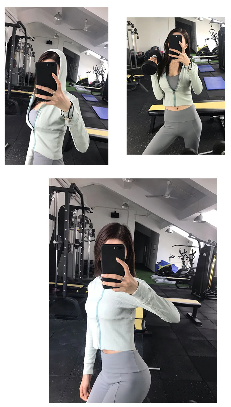 Conjunto de sin costuras para mujer, trajes deportivos, pauno de gimnasio, camisas de manga larga para y, cintura alta, l