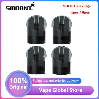 

4pcs/6pcs Original Smoant VIKII Cartridge 2ml Capacity Pod Wi KA1 1.2ohm Coil Fit Smoant VIKII Pod Kit Vape E-Cigarette Atomizer