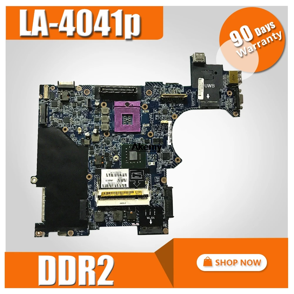 

cn-0yu413 for dell e6500 laptop motherboard ddr2 motherboard la-4041p Free Shipping 100% test ok