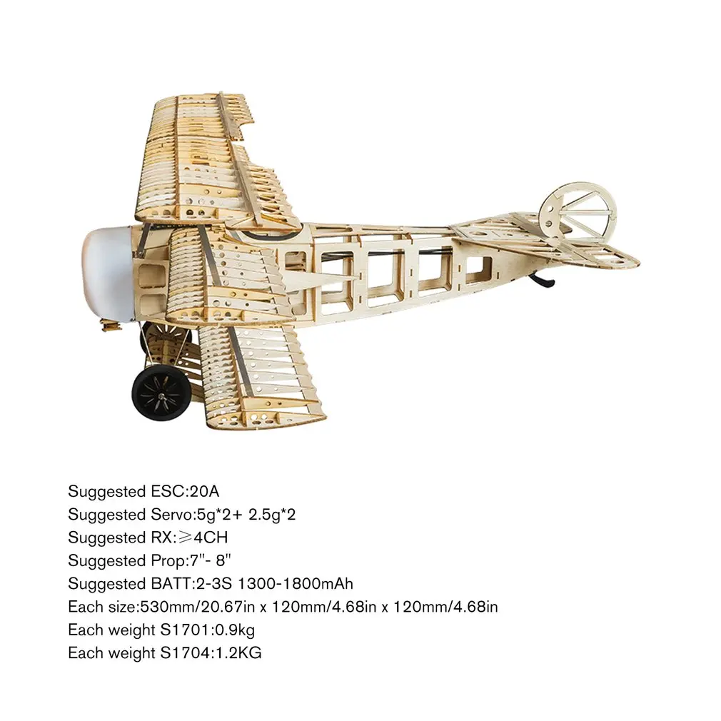 

EP FOKKER-DRI Wood Training Plane 0.77M Wingspan Biplane RC Airplane Aircraft Woodiness Model Toys DIY KIT/PNP for Kid