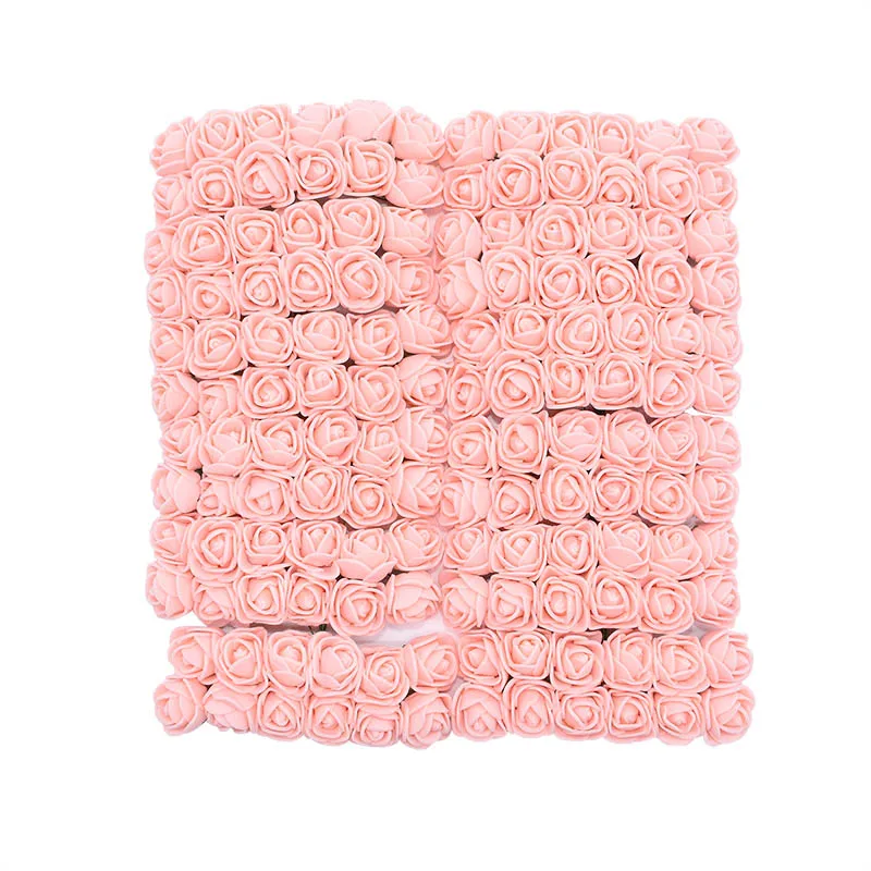 PE09 144pcs 2 см 144 шт Искусственные из ПЭ пена роза цветок DIY Мишка розы для Свадебные украшения ручной работы подарок букет роз цветы венок - Цвет: PE09 144pcs