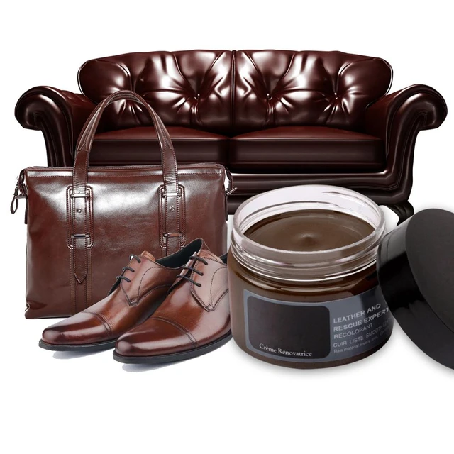 Shoe Polish on Leather Furniture Use a good quality wax shoe