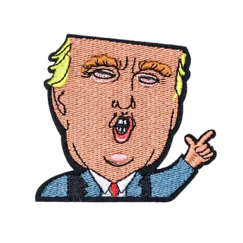 

Cartoon Mr. Trump Embroidered patches for clothing DIY Jeans Jacket Hat Bag Badges Clothes Patch Stickers Garment wholesale