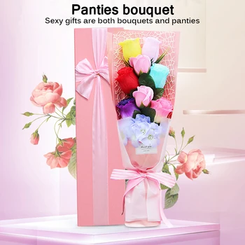 

Skin-Friendly And Comfortable Rose Bouquet Panties Gift Box Valentine Day Gift Lace Sexy Panties Kit Girlfriend Women Wife Wear