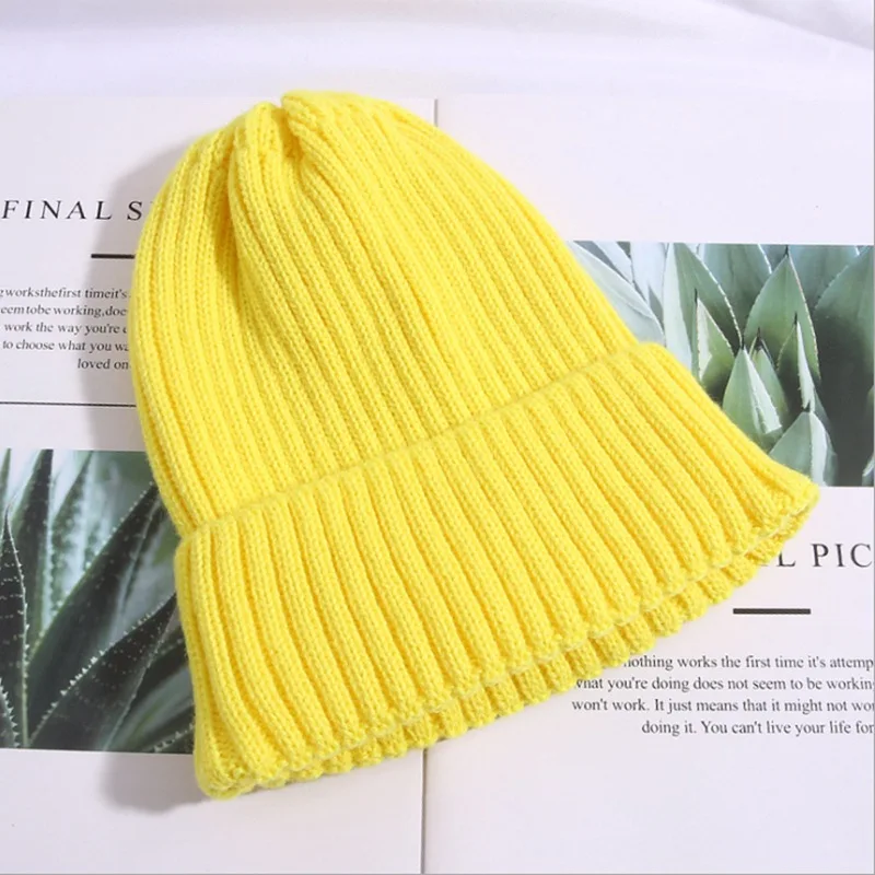 winter beanie MYZOPER 2019 New Street Dance Korean Version Hip Hop Beanie Solid Color Keep Warm Unisex Simple Knitted Hat Adult Cap fisherman skully