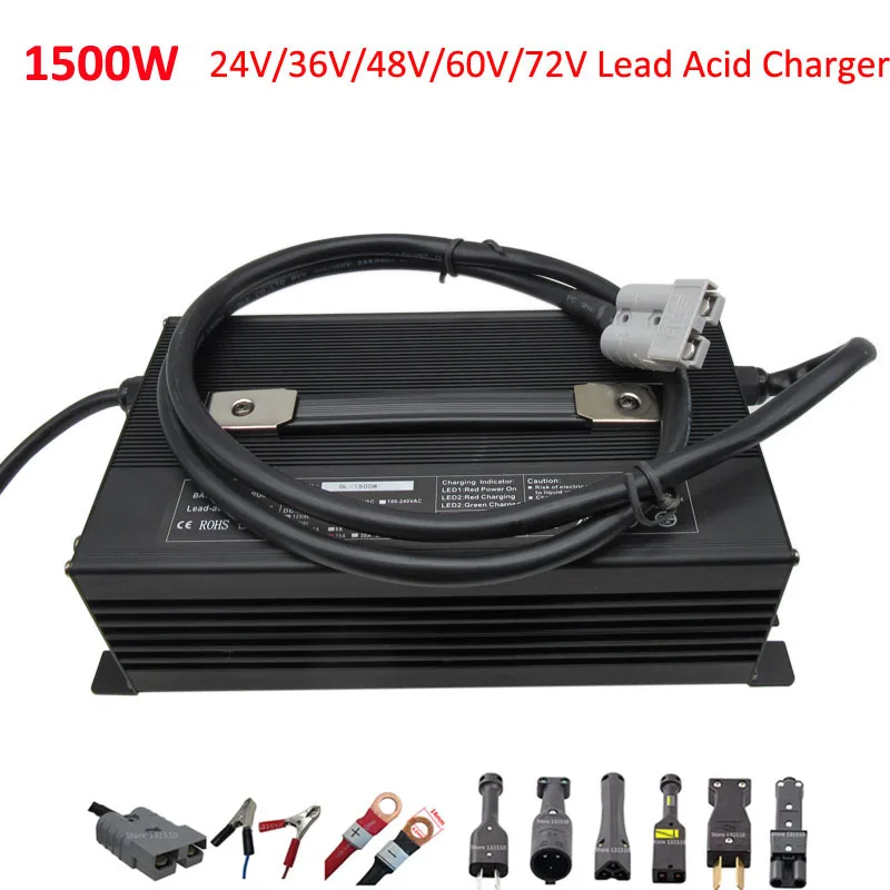 1500W 24V 40A е байка 36В 30A 48 V 25A 60V 20A 72V 15A свинцово кислотный Батарея Зарядное