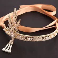 The Great Gatsby аксессуары стиль знаменитостей аксессуары для волос, Корона Европа и Америка аксессуары невесты женские жемчужные волосы Acce