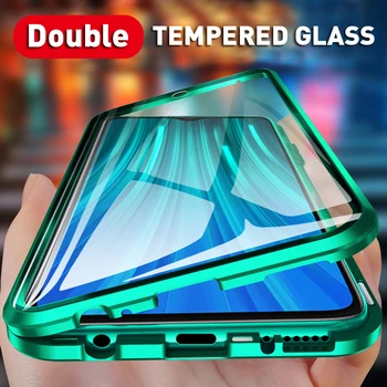 Перейти на Алиэкспресс и купить Для OPPO reno2 Reno ACE магнитный металлический бампер чехол для OPPO Reno 2 Z крышка двустороннее Стекло полный корпус для OPPO Reno 2 F чехол