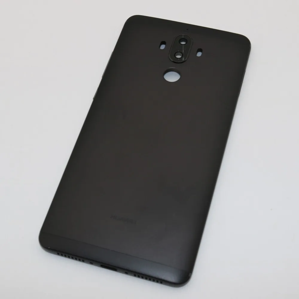 Mate 9 Задняя крышка батареи для huawei mate 9 MT9 задняя крышка батарейного отсека с объективом камеры боковые кнопки с инструментами - Цвет: Black