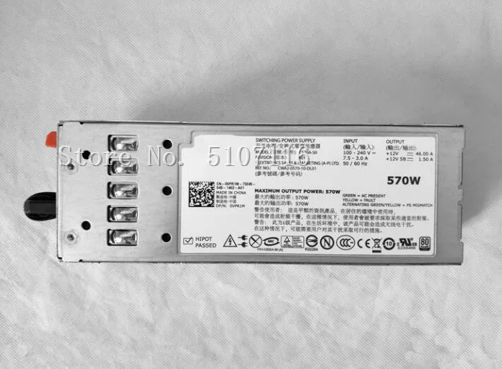 Для C570A-S0 570 Вт VPR1M 570 Вт R710 T610 серверный блок питания будет полностью протестирован перед отправкой