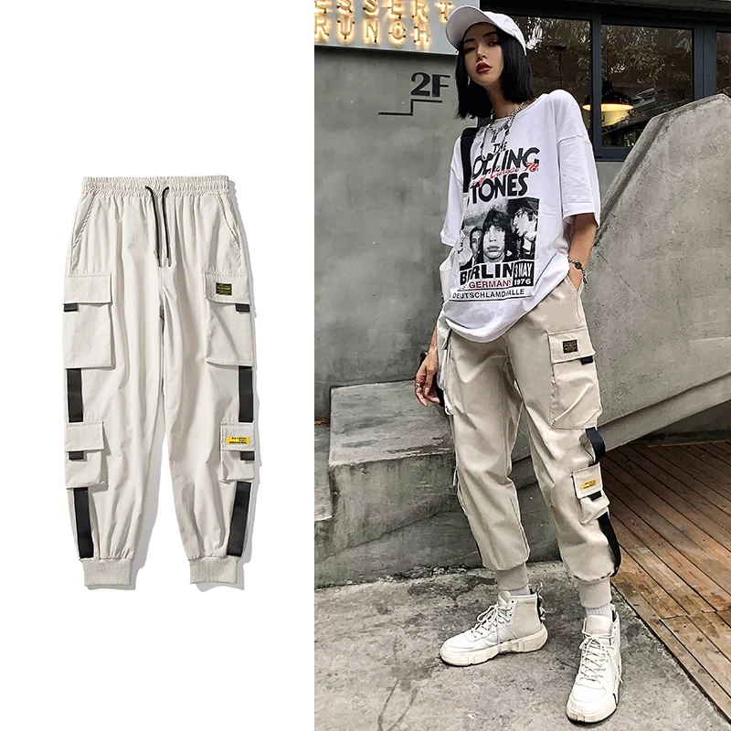 Streetwear Black Pants Women Korean 