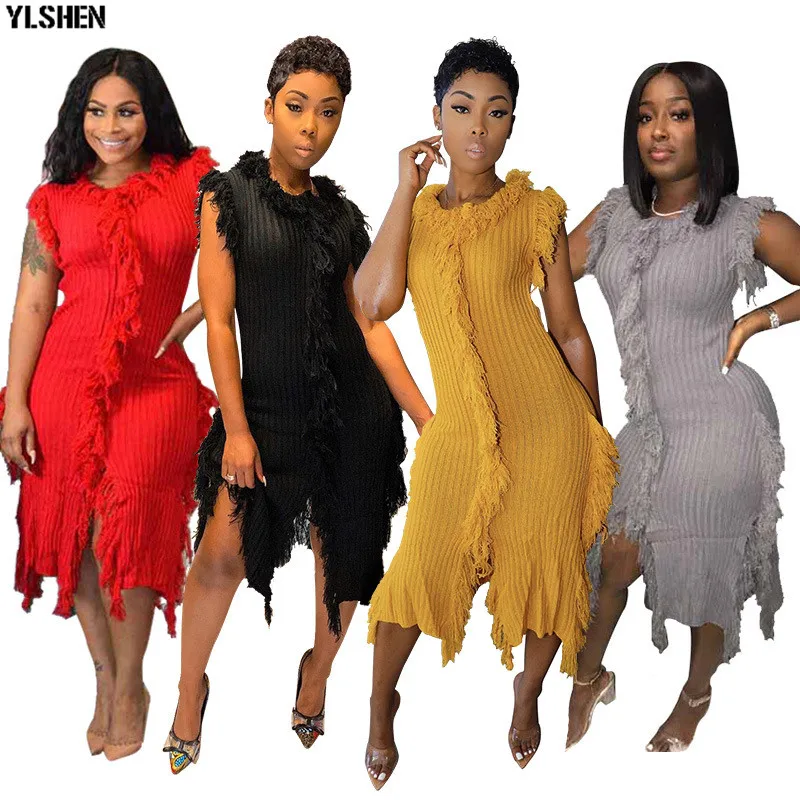 African Dresses For Women African Clothes Africa Dress Kint Tassel Dashiki Ladies Clothing Ankara Plus Size Robe African Dress 01