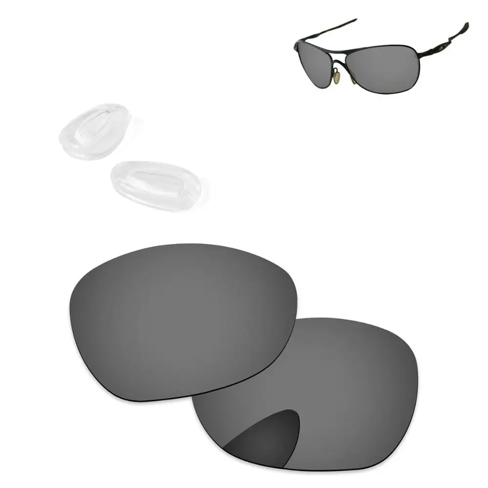 Black Chrome PapaViva поляризованные Сменные линзы и носовые упоры для аутентичных перекрестных ремешков Новинка 2012 oo4060-несколько вариантов - Цвет линз: Black Chrome