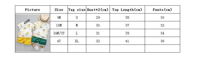 Комплекты одежды для мальчиков летняя одежда Модный хлопковый комплект с принтом фруктов, спортивный костюм для мальчиков, футболка+ шорты детская одежда