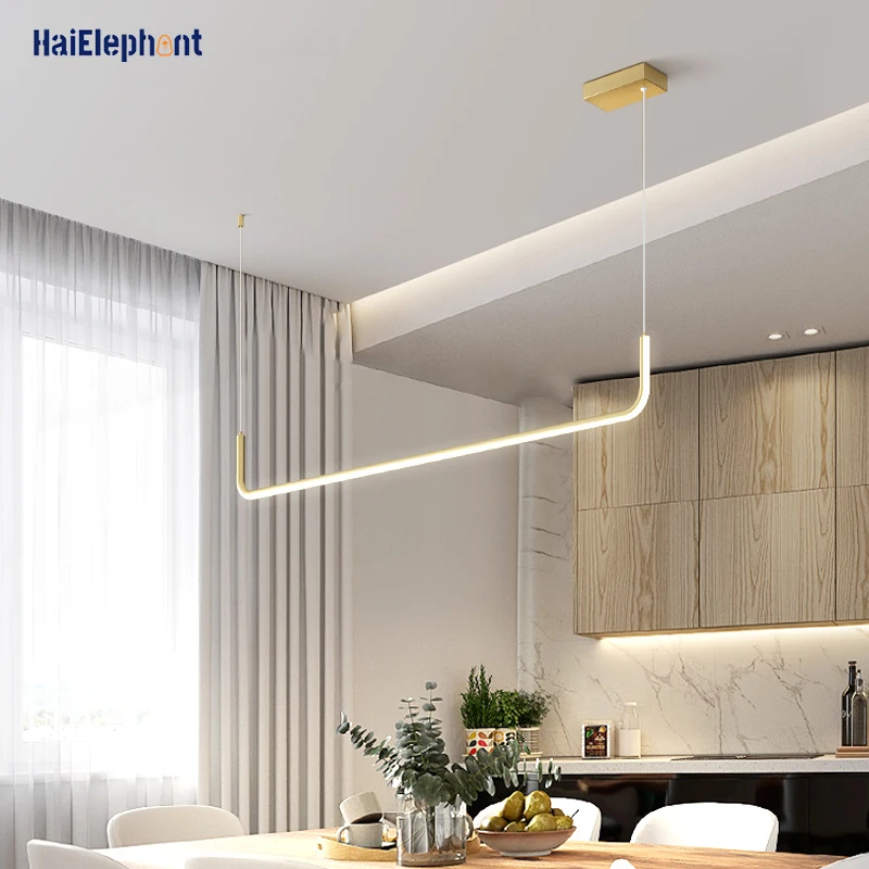 Pendant Lights Modern LED Pendant Lights For Hall Kitchen Living Dining Room Lamparas De Techo Bar Suspension Luminaire Gold Black Deco