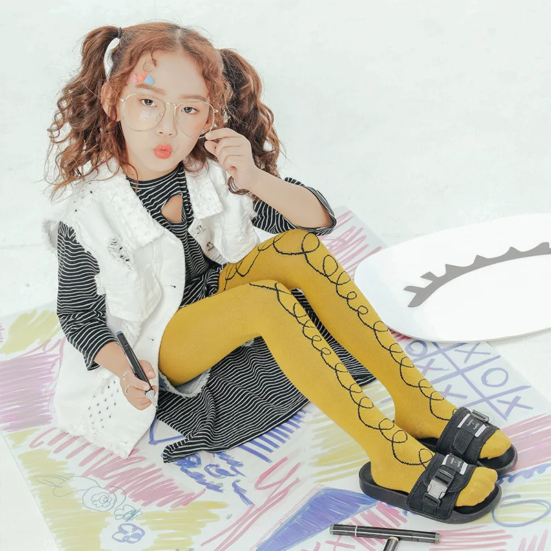 Panty-hose for Kids Autumn And Winter New Style Origional Korean-style Fashion Children's Socks Telephone Wire GIRL'S Leggi