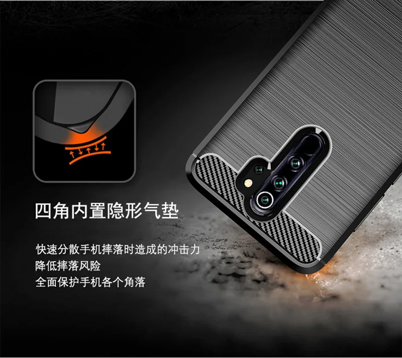 Для Xiaomi Redmi Note 8 Pro Чехол из мягкого углеродного волокна противоударный бампер полная Защита силиконовый чехол Redmi Note 8 Pro