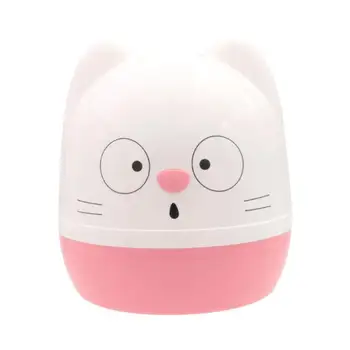 

1pc Roll Paper Storage Container Holder Cute Cartoon Toilet Tissue Box Plastic Round Shape for Home