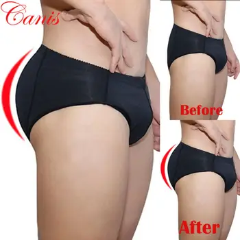 

Men's Black Padded Underwear Lifting Butt Men's Panties Strengthening Sexy Highlights Front + Back Hips Removable Push Cup
