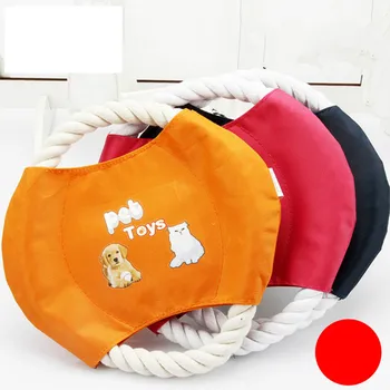 

Pet Dog Outdoor Training Puppy Flying Discs Toy High Quality Nylon Big Dog Chew Rope Toy Interactive Toy