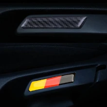 2 sztuk z włókna węglowego naklejki samochodowe podnieś uchwyt klucza Seat wstaw wykończenia obudowa do VW Golf 5 6 GTI MK5 MK6 wnętrze godło akcesoria tanie tanio Wewnętrzny CN (pochodzenie)