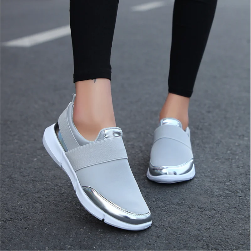 

2020 New Spring Women Slip On Loafers Ladies Casual Comfortable Flats Female Breathable Stretch Cloth Shoes Fashion Zapatillas