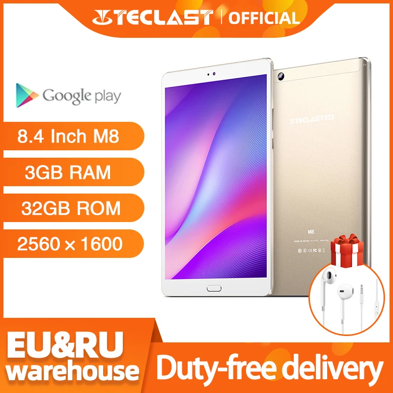 Teclast M8 планшет 8 4 дюймов 2560x1600 ядра Планшеты 3 Гб оперативной памяти Оперативная