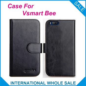 Перейти на Алиэкспресс и купить Чехол-книжка Vsmart Bee, кожаный чехол-бумажник 6 цветов для Vsmart, чехол с Пчелой, сумка для телефона, кредитная карта