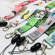 Ремешки для ключей с милым аниме мультяшным ремешком на шею для ключей ID Card Gym для мобильного телефона лямки USB держатель значка DIY веревка для подвешивания