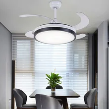 Роскошный Невидимый потолочный вентилятор современные вентиляторы с подсветкой акриловый лист светодиодные потолочные вентиляторы 110 В/220 В с потолочный с дистанционным управлением Вентилятор