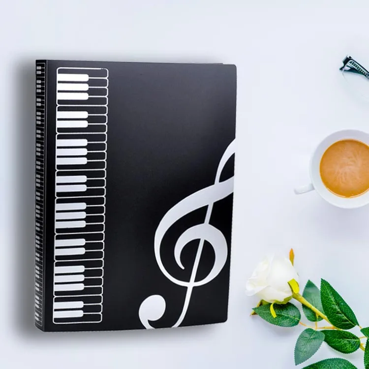 1pcs Creative A4 Music Teaching Supplies 40 Layer Music Piano Score File Folder Fashion School Music Learning Filing Products