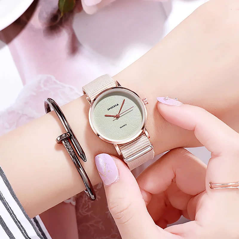

Women Watches Bayan Kol Saati Fashion Nylon Casual Strap Ladies Wrist Watch For Women Reloj Mujer Saat Relogio Zegarek Damski